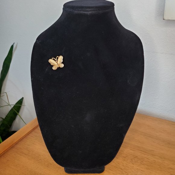 Vintage | Sarah Conventry | Gold Tone Small Butterfly Brooch Shoulder Pin - Picture 6 of 6